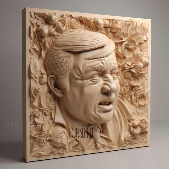 Donald Trump v3 1 stl model for CNC